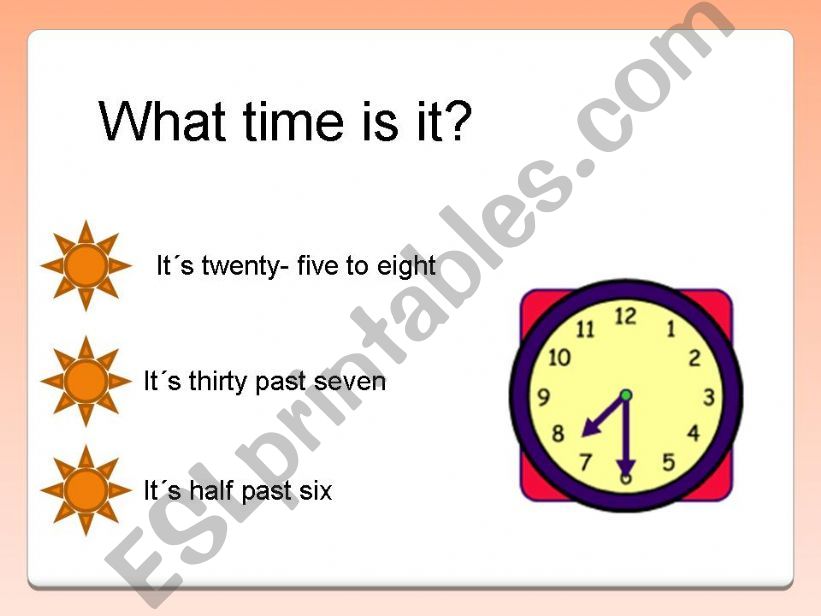 What time is it ? - part 2 powerpoint