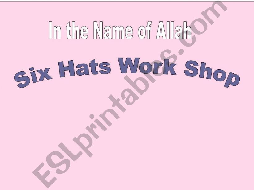 six thinking hats workshop I made e