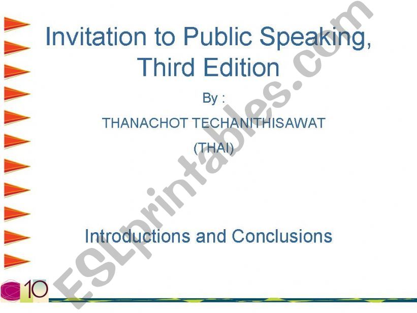 Invitation to Public Speaking powerpoint