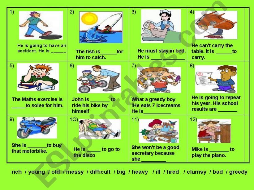 enough / too exercise powerpoint