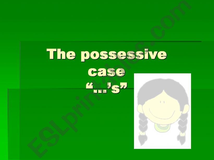 The possessive case powerpoint