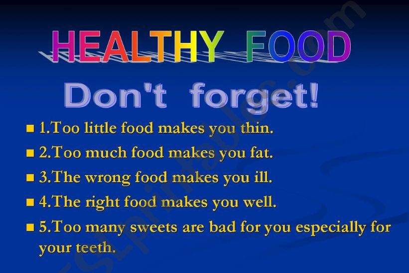 HEALTHY  FOOD powerpoint