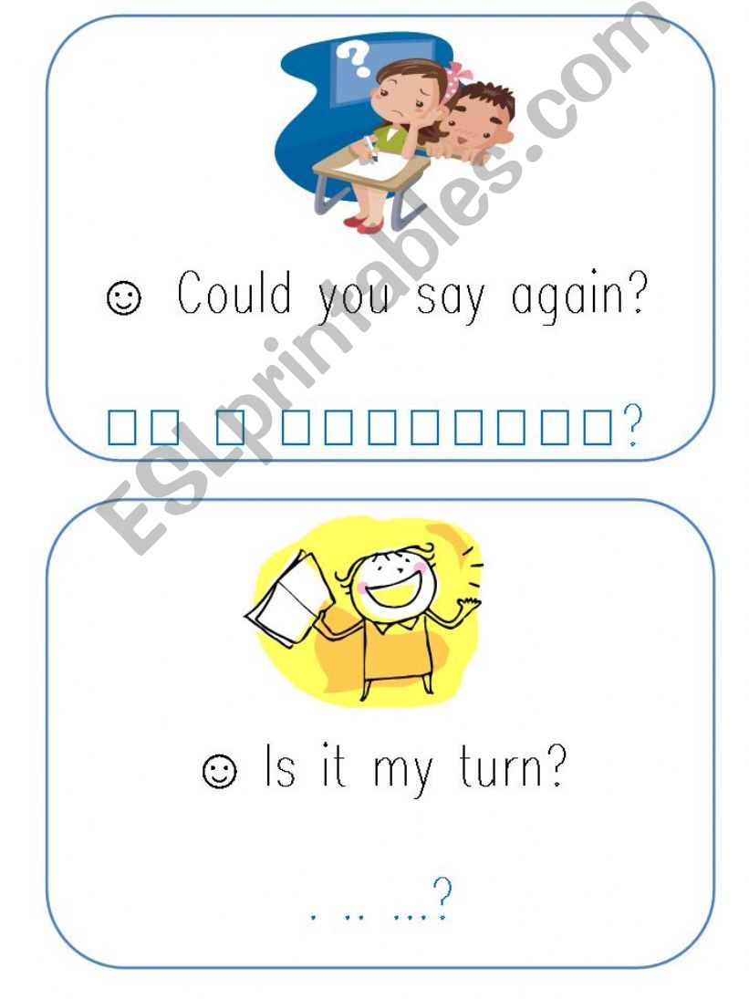classroom English( English to Korean)