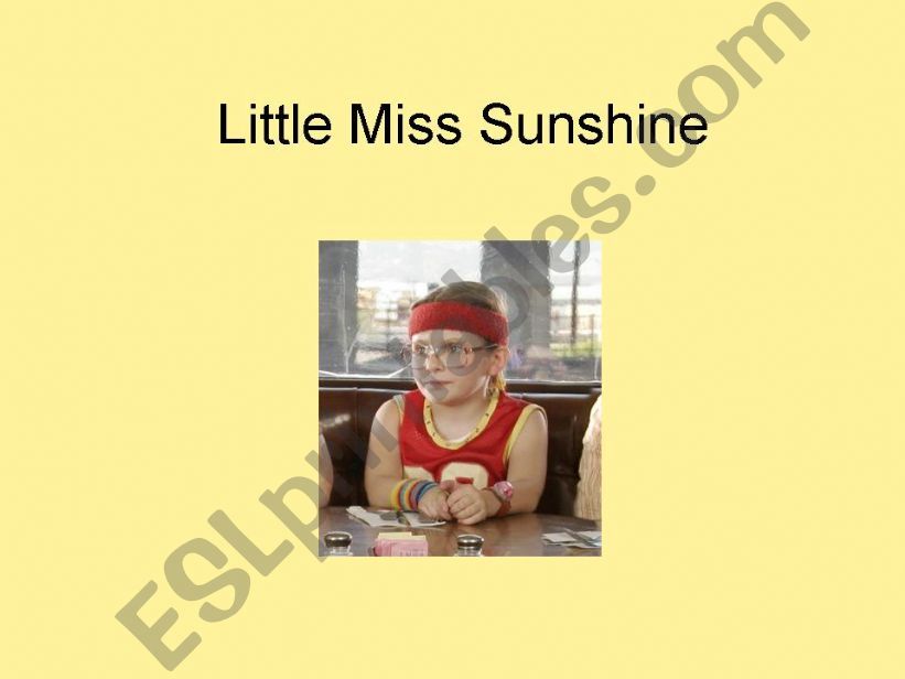 Quiz - Little Miss Sunshine powerpoint