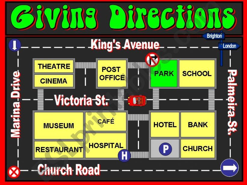 Giving Directions - Game powerpoint