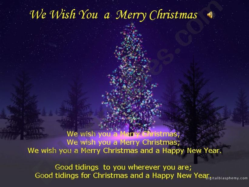 We Wish You A Merry Christmas powerpoint