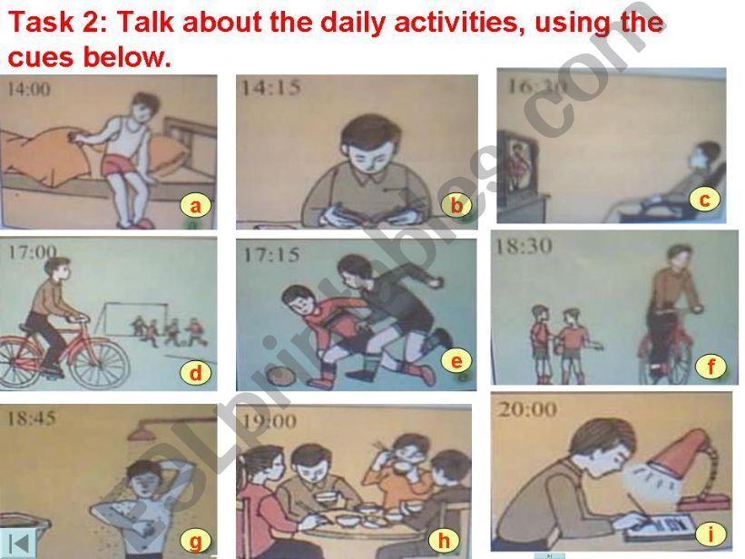 Daily activities powerpoint