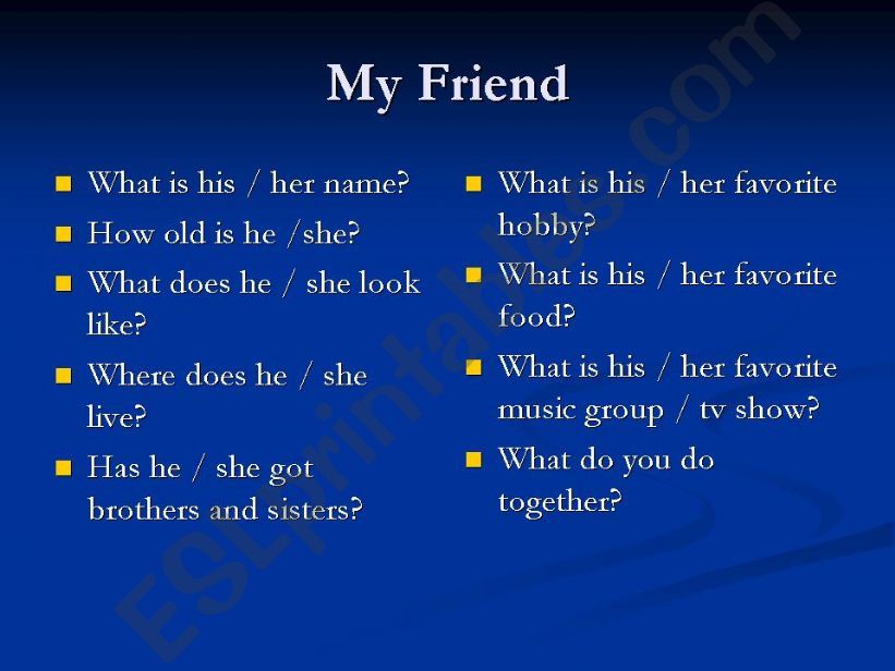 my friend powerpoint