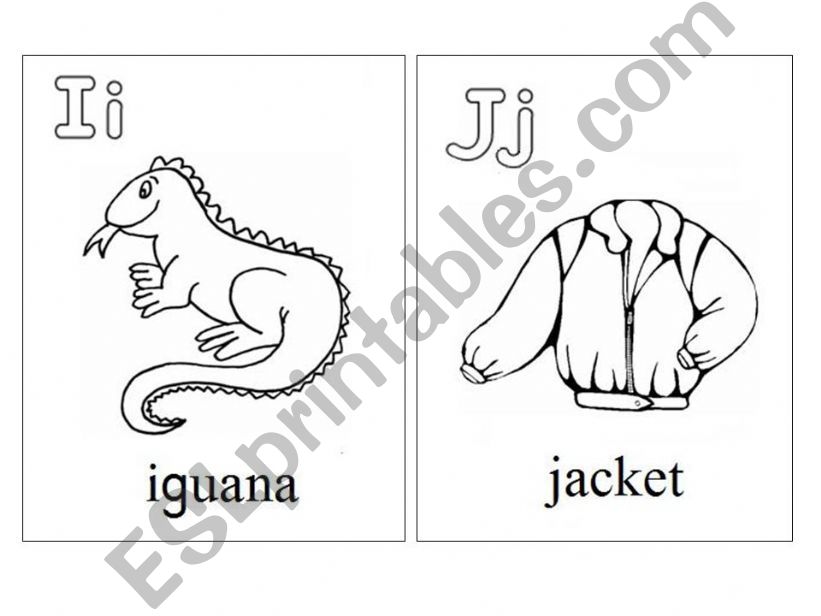 Alphabet Flashcards (i - z) powerpoint