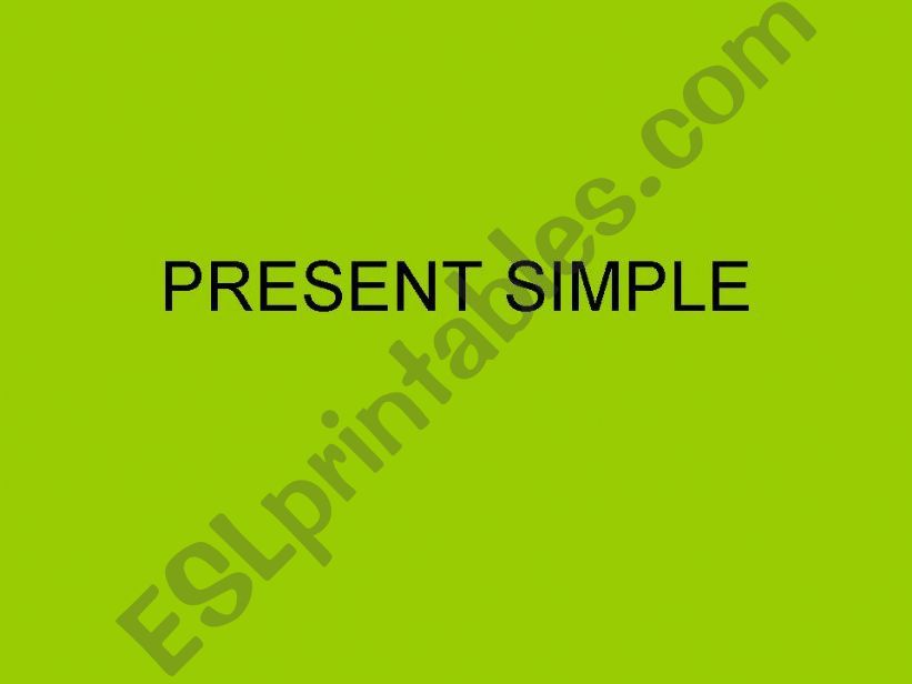 Present Simple powerpoint