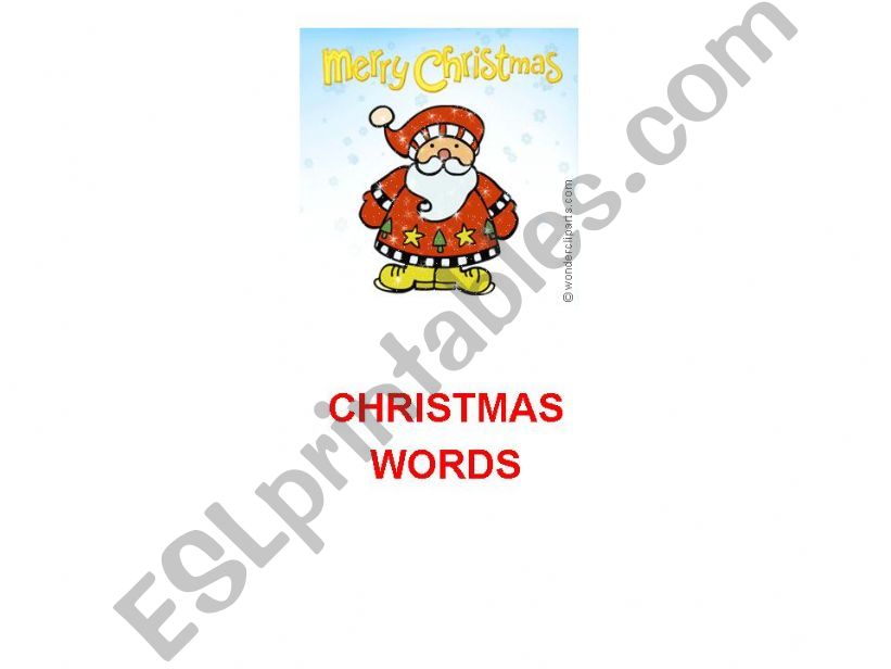 Christmas Vocabulary powerpoint