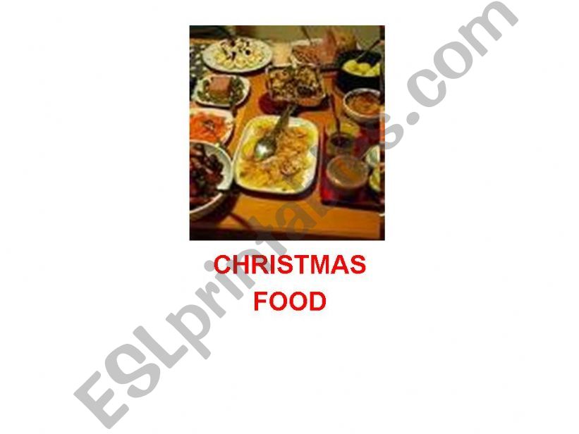 CHRISTMAS TRADITIONAL FOOD powerpoint