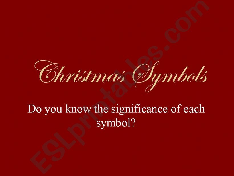 Christmas Symbols (1/4) powerpoint