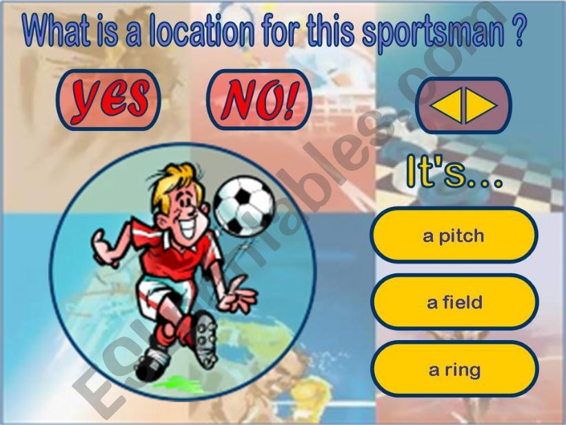 Sport locations (part 1) powerpoint