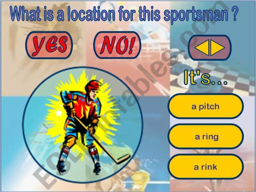 Sport locations (part 2) powerpoint