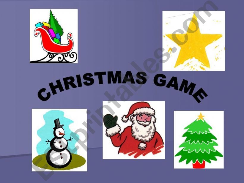 CHRISTMAS GAME powerpoint