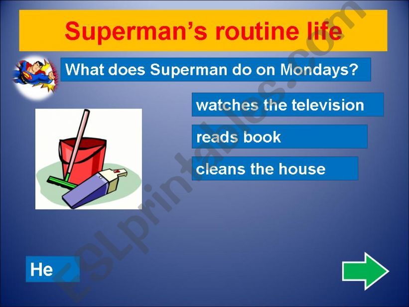 Supermans daily routines powerpoint