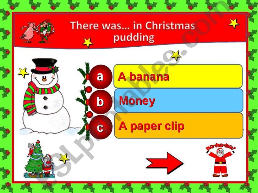 Christmas Quiz game. Part 4 powerpoint