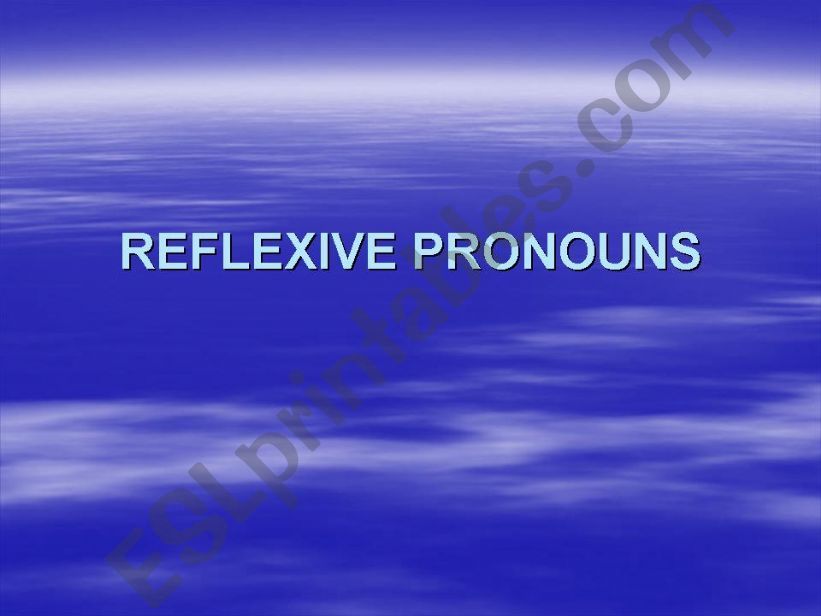 REFLEXIVE PRONOUNS powerpoint