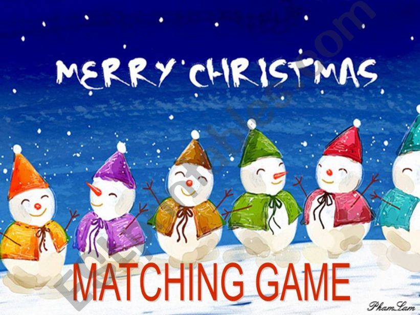 Christmas  matching game powerpoint