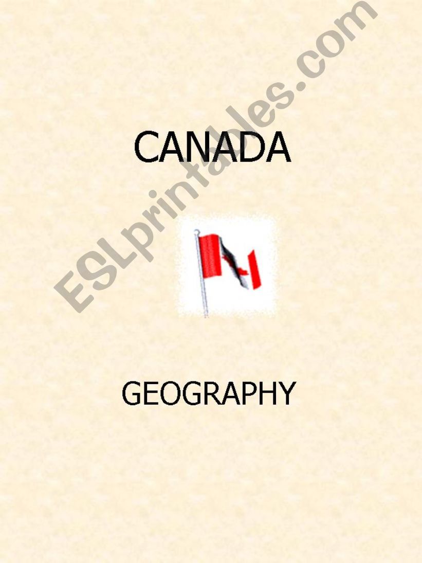 Canada - Geography powerpoint