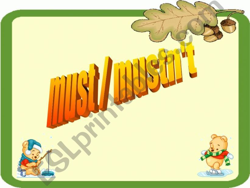 must / mustnt    part 2 powerpoint