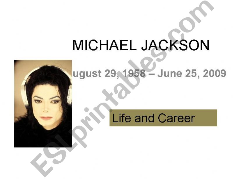 Michael Jackson Biography powerpoint