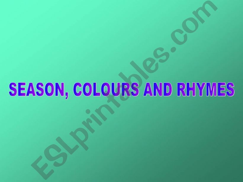 season poetry powerpoint