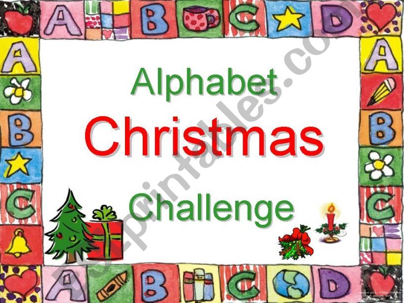 Alphabet Christmas Challenge powerpoint