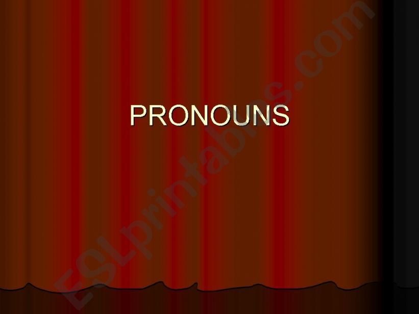 Pronouns powerpoint