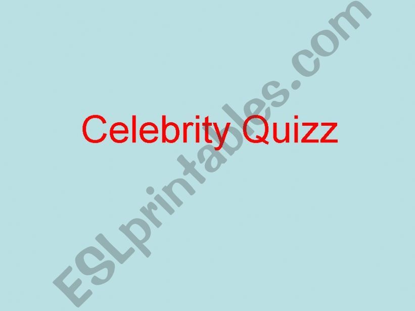 celebrity quizz powerpoint
