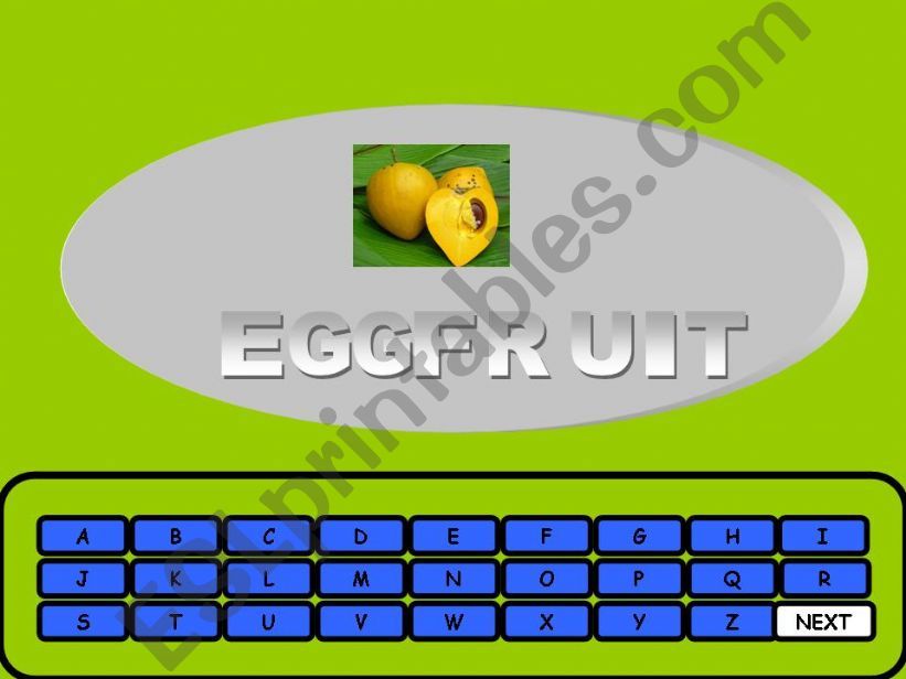 spelling game fruit alphabet II part