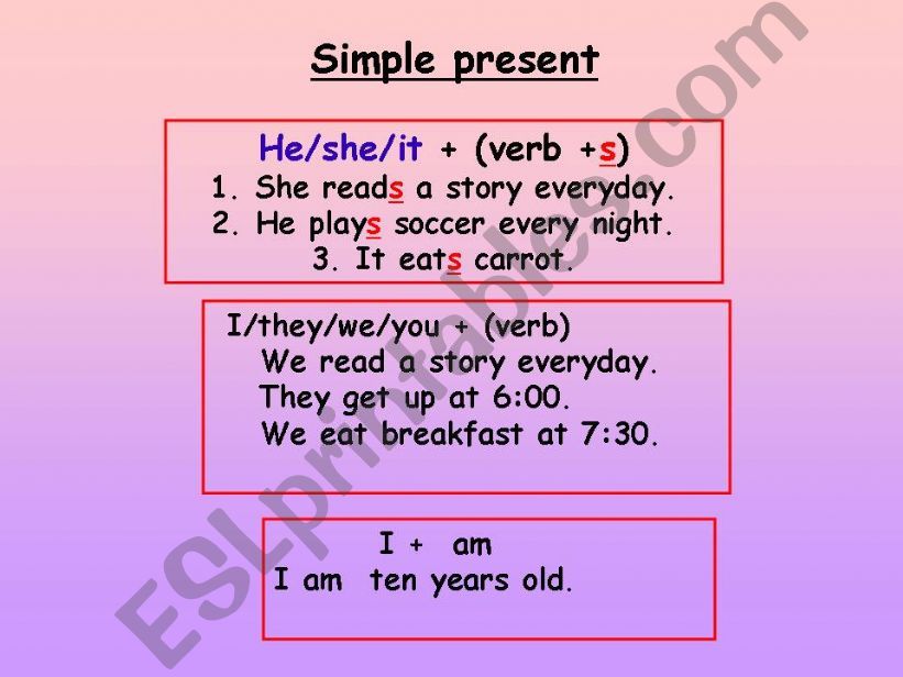 Simple Present Tense powerpoint