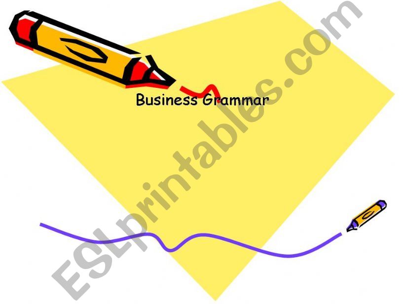 BUSINESS GRAMMAR powerpoint