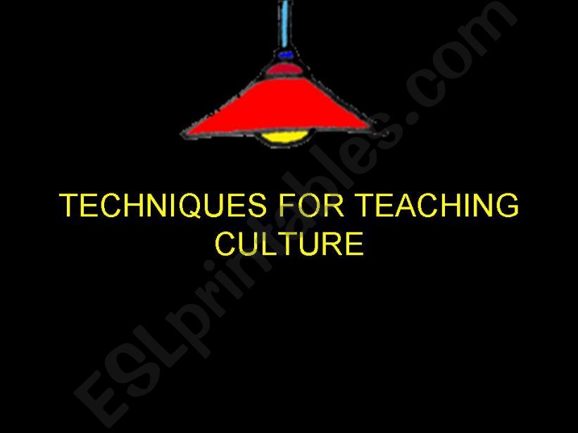 techniques for teaching culture