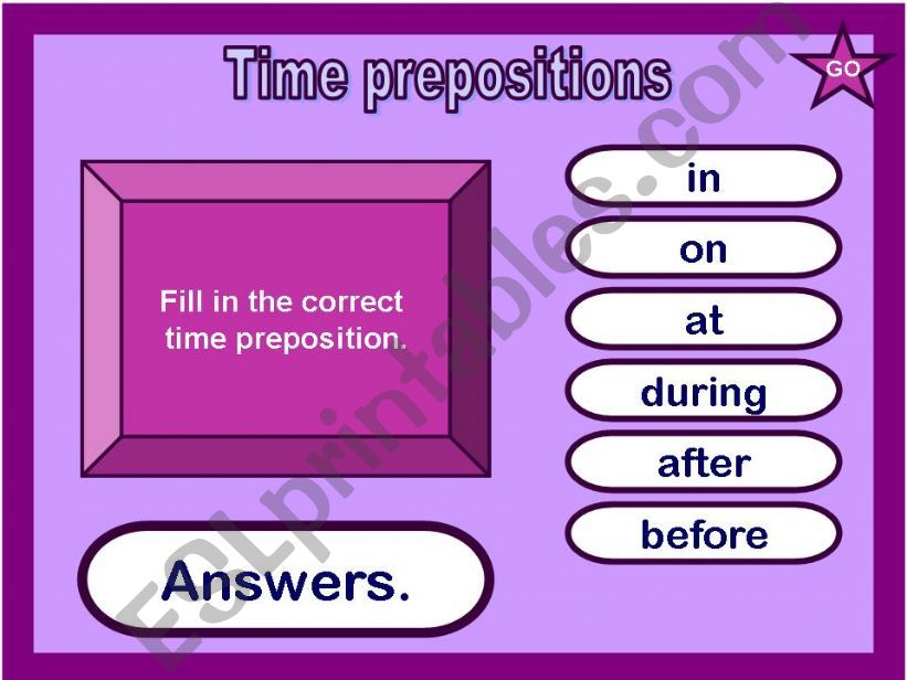 Prepositions of time powerpoint