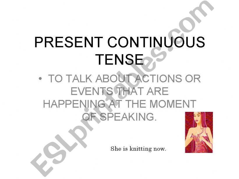 present continuous tense powerpoint