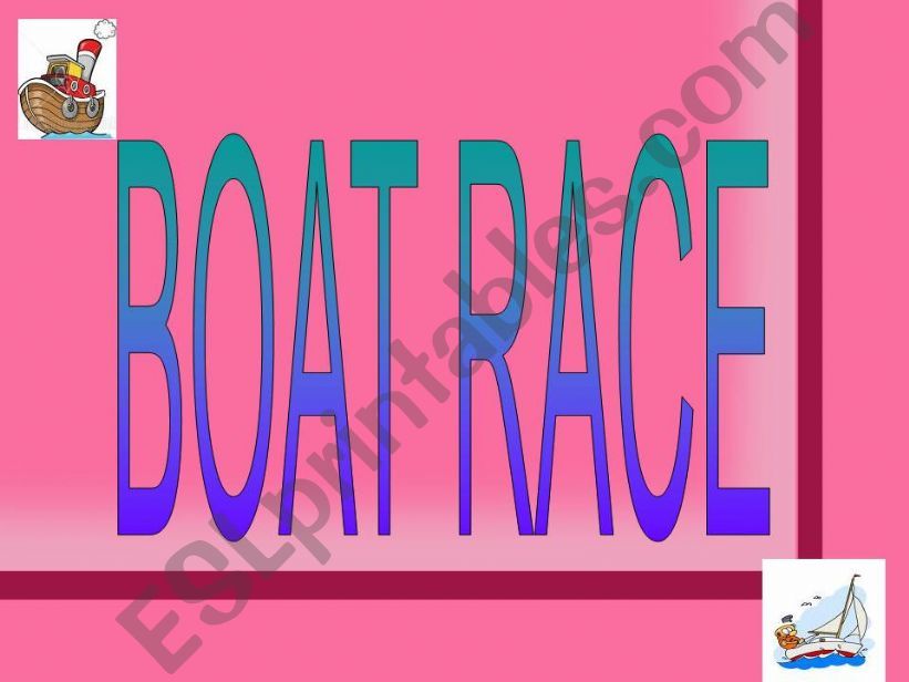 Boat Race -  revision game powerpoint
