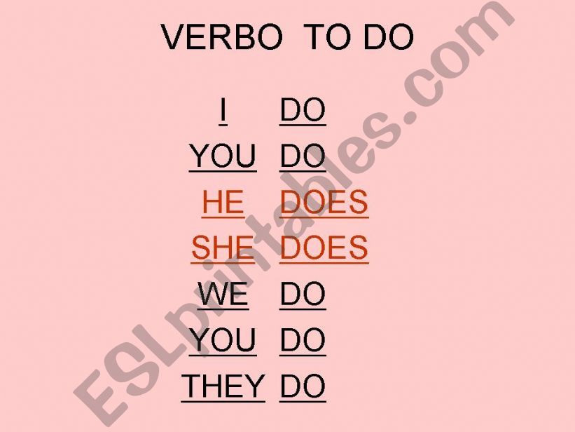 to do verb powerpoint