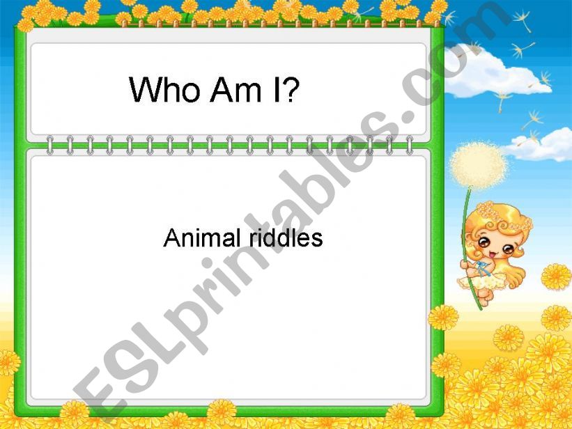 Animals Riddles powerpoint