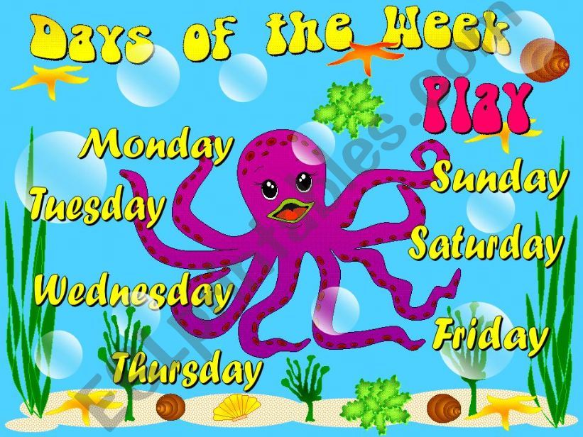 Days of the week - game powerpoint