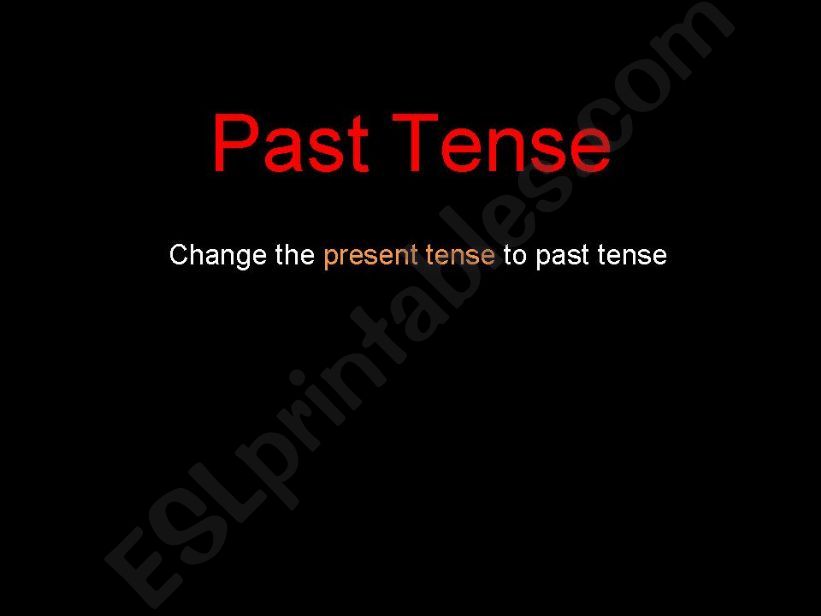 Halloween - Past Tense, regular and irregular