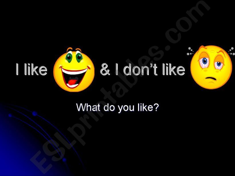 I like/I dont like powerpoint