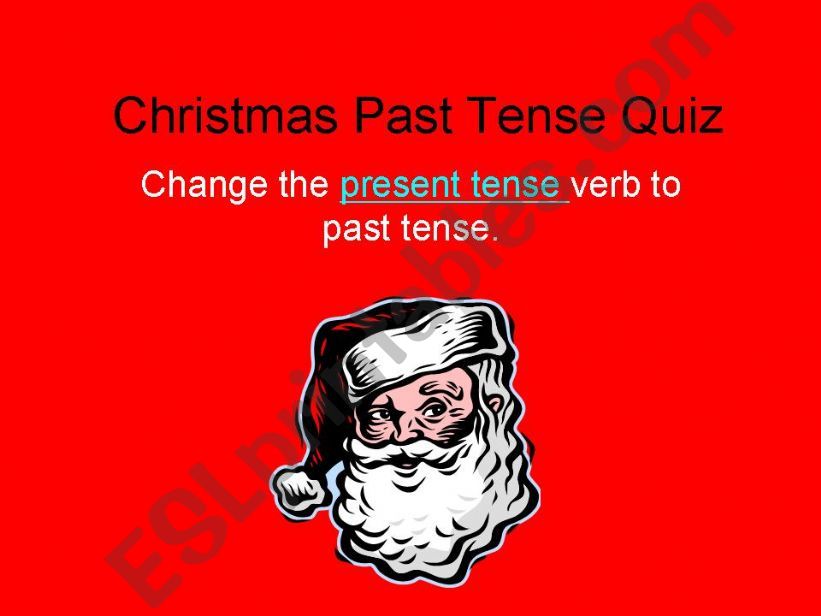 Christmas Past Tense powerpoint