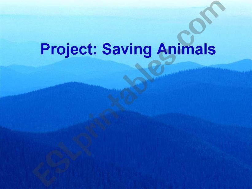 Saving Animals powerpoint