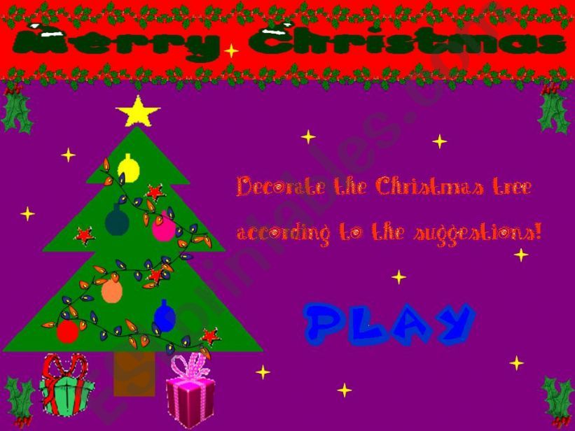 Decorate the Christmas tree - game