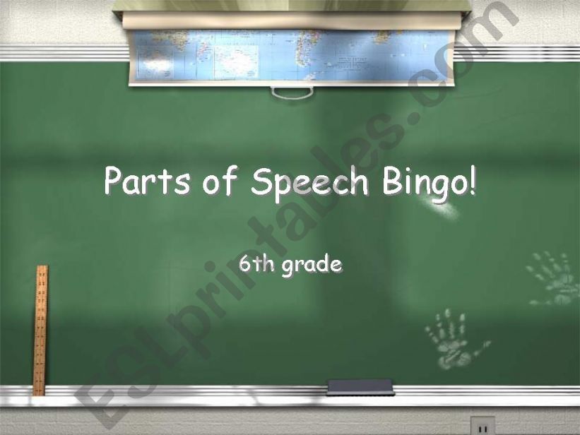 Parts of Speech Bingo powerpoint