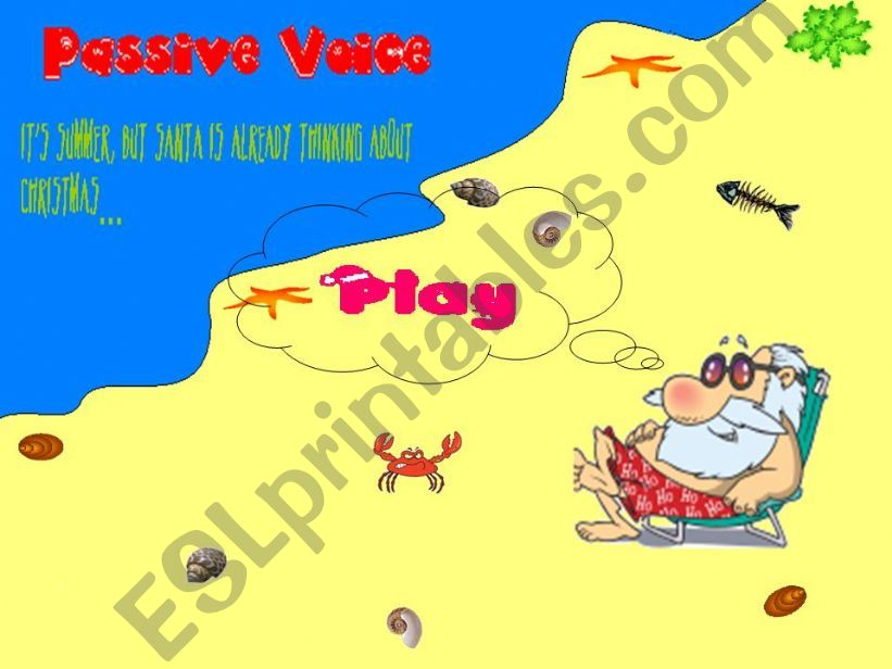 Santa on vacation - Passive Voice game