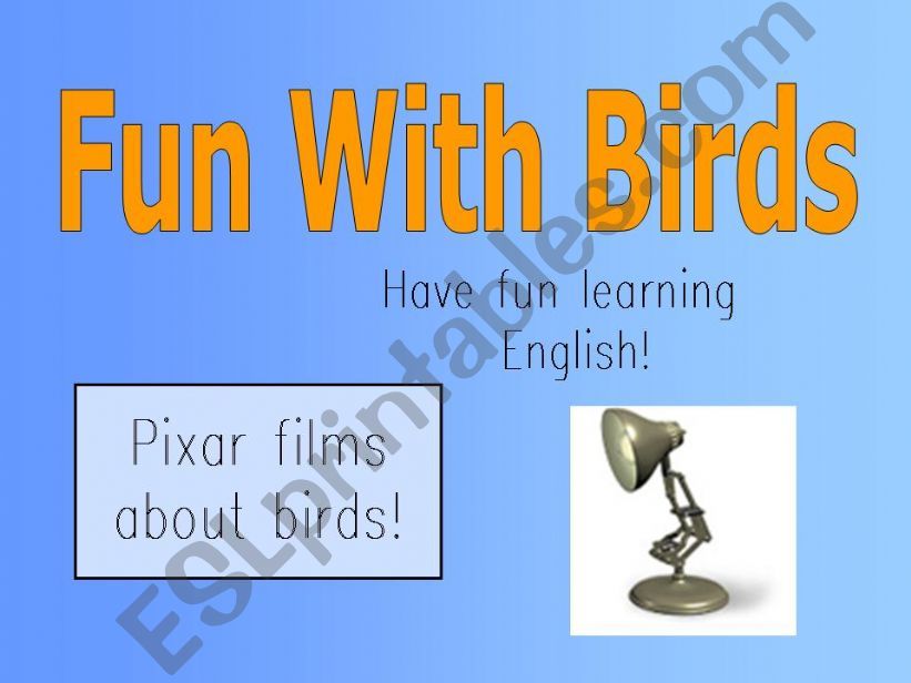 Fun With Birds (Pixar Films) powerpoint