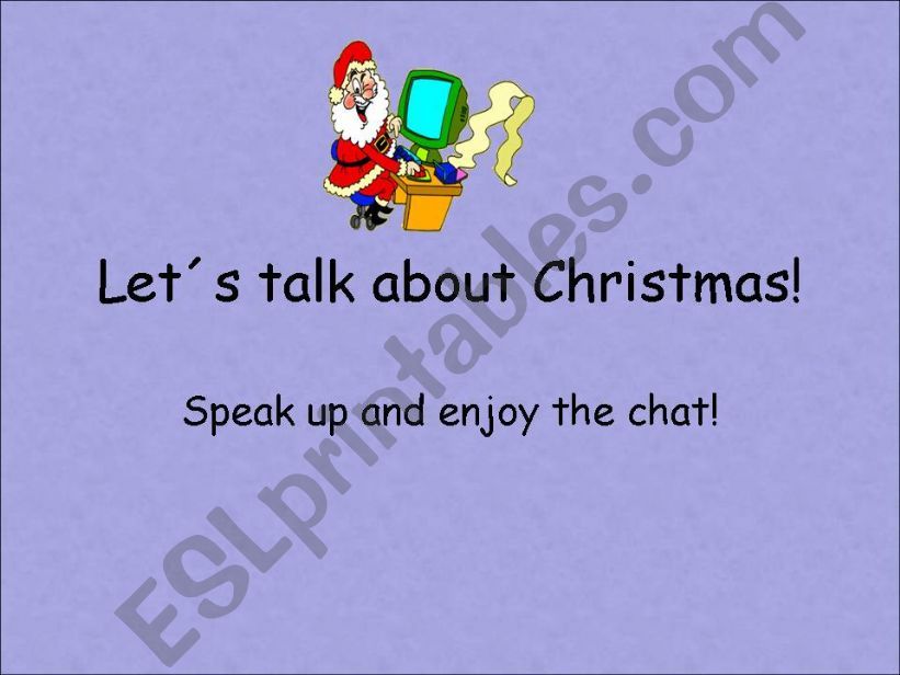 Lets talk about Christmas powerpoint